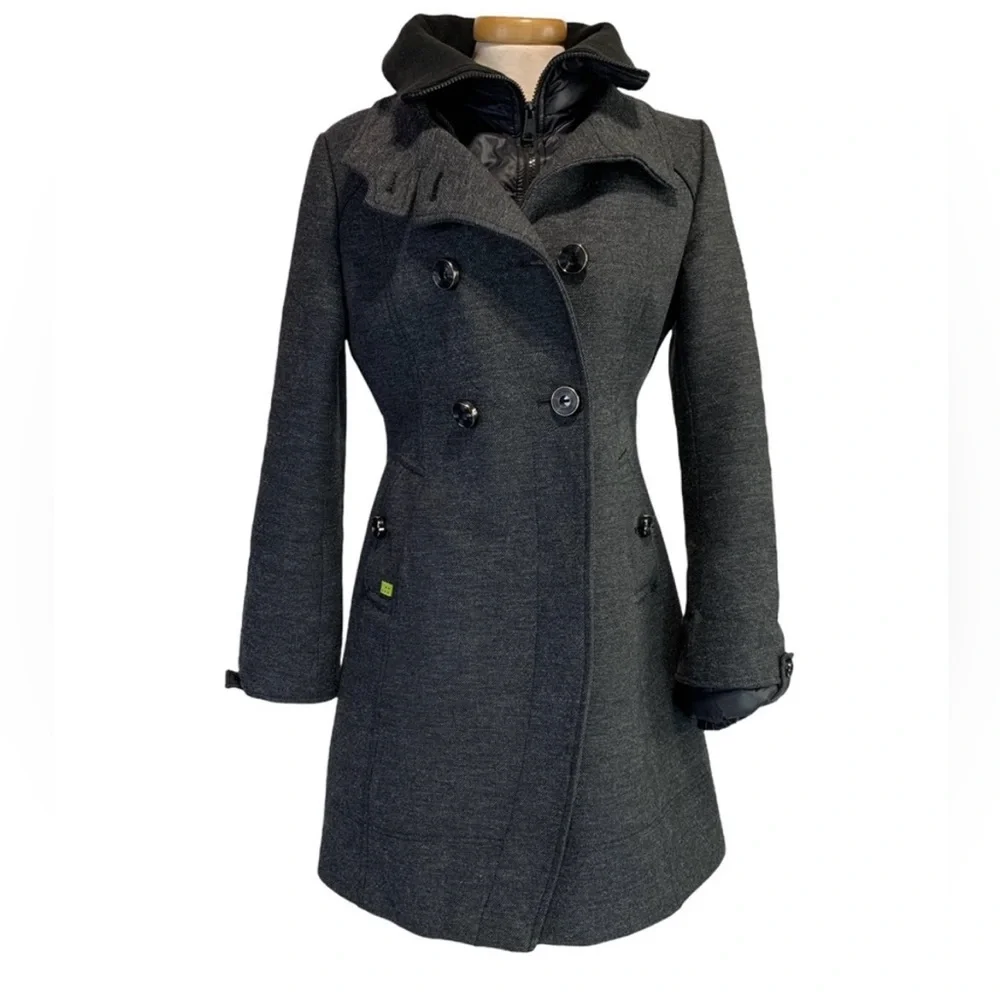 Soia and Kyo Wool Blend Jacket with Down Filled Bib and Cuffs - Picture 3 of 10